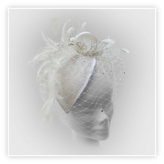 Brimmed Bespoke Handmade Wedding and Races Fascinator available in many colours with samples available.