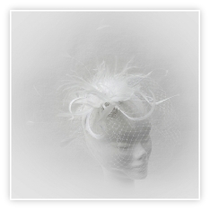Brimmed Bespoke Handmade Wedding and Races Fascinator available in many colours with samples available.