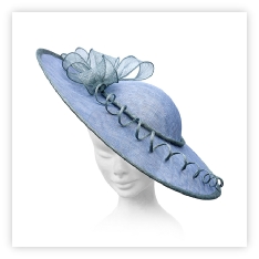 Brimmed Bespoke Handmade Wedding and Races Fascinator available in many colours with samples available.