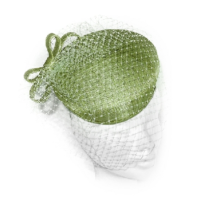 Lime Green Pillbox Fascinator.